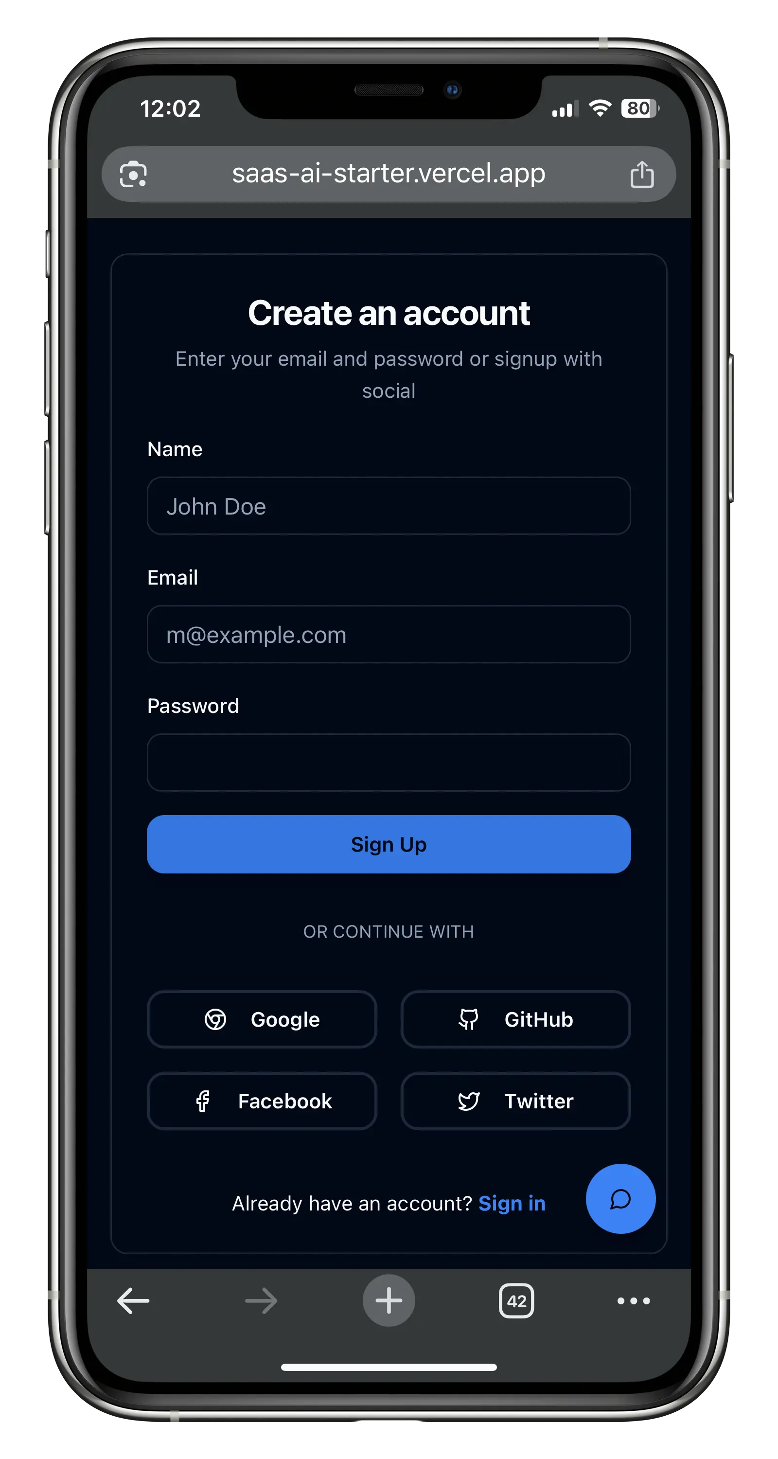 Mobile responsive design on smartphone